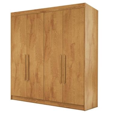 Imagem de Guarda Roupas Casal 4 Portas 3 Gavetas 100% Mdf Tunis Madeirado
