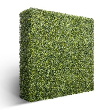 Imagem de Bynbbur Cerca Viva Artificial De Buxo 36" C X A 12" L, Grama Sintética, Fundo Parede, Vegetação Artificial, Divisória Ambientes, Privacidade Interna E Externa Para Pátio, Escritório, Sacada, Sala Es