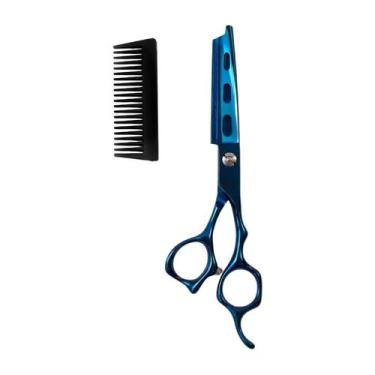 Imagem de Tesoura Fio Navalha Com Pente Removível Para Barba E Cabelo - Mixtou