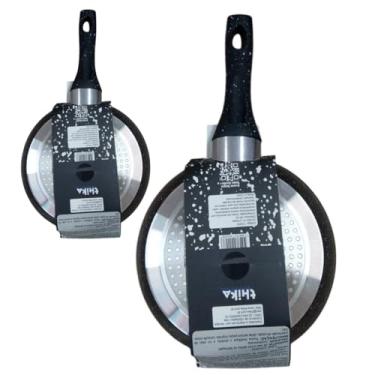 Imagem de Frigideira de Alumínio com Revestimento Antiaderente, 20cm, Vermelha, Cabo Baquelite, Compatível com Fogão a Gás, Elétrico, Vitrocerâmico e Indução