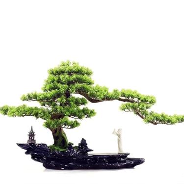 Imagem de Árvores artificiais plantas em vaso bonsai artificial árvore escritório sala de estar acessórios para casa ornamentos plantas artificiais bonsai