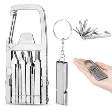 Imagem de Miniferramenta Jawbreaker 13 em 1, autodefesa, miniferramenta Jawbreaker com abridor de garrafas, suporte de telefone, mosquetão para uso externo, abridor de garrafas, chaveiro multiferramenta com 1