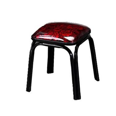 Imagem de ZABEES Banqueta moderna para descanso de pés Banquinho baixo de metal banquinho alto banquinho de cadeira pequena para entrada de adulto banco de troca de sapato para sala de estar assento acolchoado