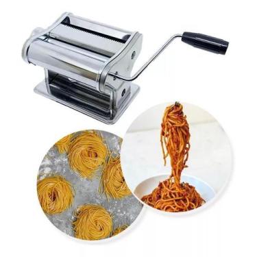Imagem de Máquina Fer Macarrão Massas Manual Caseiro Cilindro Abrir - Homeflex
