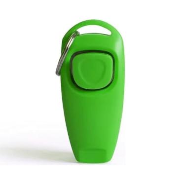 Imagem de Clicker de treinamento 2 em 1 com alça de pulso, adequado para cães, gatos, pássaros ou outros animais de estimação (verde esmeralda)