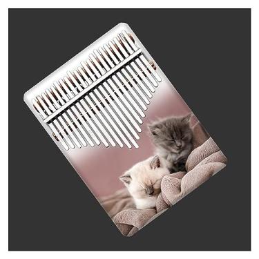 Imagem de Piano de dedo atualizado de 21 teclas mini kalimba piano de polegar com caixa protetora martelo de afinação (cor: 09)