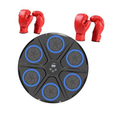 Imagem de rockible Música Boxe Máquina Reação Alvo RGB Luz Ajustável Música Boxe Alvo para Workout Uso Doméstico, Luvas Infantis para Adultos
