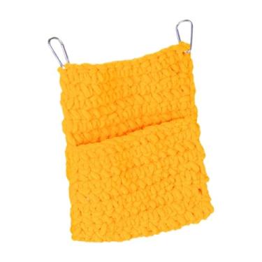 Imagem de Bothyi Cama suspensa macia para animais de estimação, rede para animais de estimação, acessórios para gaiola de dormir, cama macia para furão, para, Amarelo