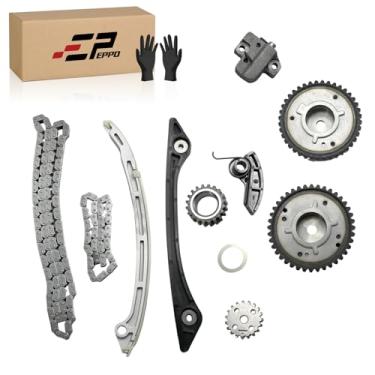 Imagem de Kit de corrente de distribuição com engrenagens de rodas dentadas VVT 1S7Z6K254AA CJ5E6K254AC compatível com Ford Edge Escape Explorer Focus Taurus Sedan MKT MKZ 2.0L 2012-2020, para Explorer Mustang