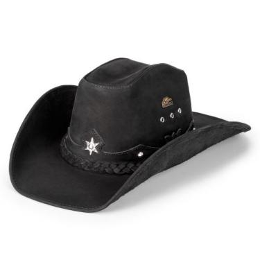 Imagem de Chapéu Country Estilo Boiadeiro Vaqueiro Em Couro Legítimo - Traiado, 