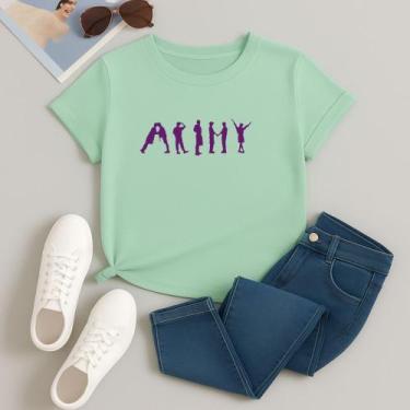 Imagem de Camiseta 100% Algodão Estampada Army Letreiro 610 Linda Fofa Look Ootd