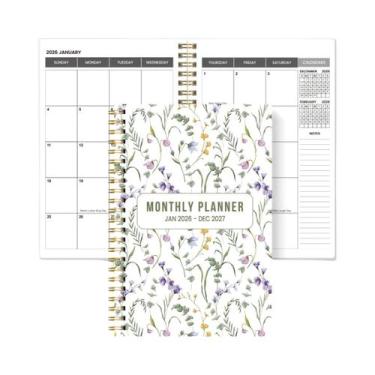 Imagem de Planejador Semanal E Mensal A5 2026-2027, Organizador Espiral, Calendá