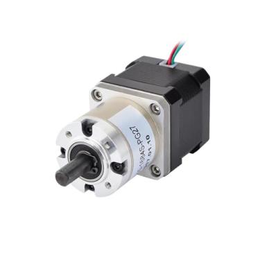 Imagem de Motor de passo Nema 17 com caixa de engrenagens planetária 27:1 - Motor de engrenagem extrusora de 4 fios, 42 mm, 1,68 A para impressora 3D, robô CNC