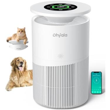 Imagem de Dhyala Purificador de ar para casa grande sala de até 3620 pés², purificadores de ar H13 True HEPA para pêlos domésticos de animais de estimação odor pólen, filtro de ar com WiFi inteligente, entrada