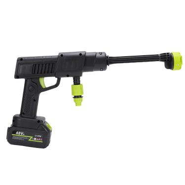 Imagem de Akozon Máquina de Lavar Carro Portátil, Sem Fio, Alta Pressão, Motor de Pistão de 14 Cilindros, Faixa de 8-10m, Pressão Máxima de 40bar, Lavadora de Energia para Carros (Plugue UE)