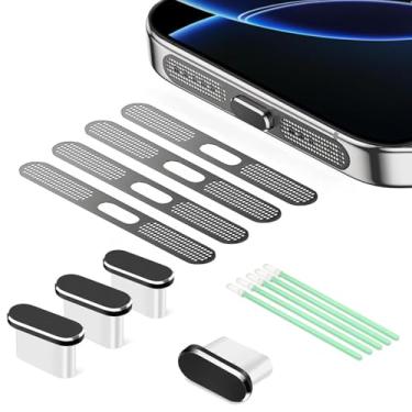 Imagem de mvthenxi Kit de limpeza de alto-falantes e plugues de porta de carregamento para iPhone, proteção à prova de poeira para iPhone 14/15/16 Series.