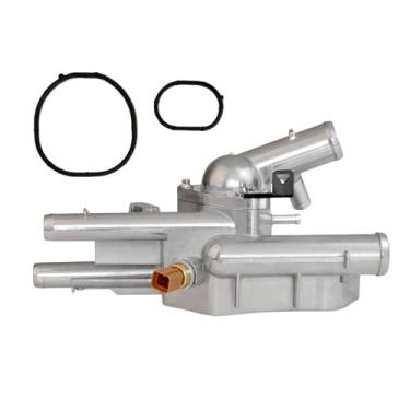 Imagem de INGKAN Conjunto de carcaça de termostato de alumínio 25600-2G500 serve para Hyundai Santa Fe/Tucson, Kia Optima/Sorento 2010 2011 2012 2013 2014 2015 2.4L OE 256002G500 902-5128 0015 2.4L OE