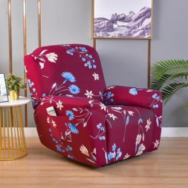 Imagem de Capa reclinável impressa, capas de cadeira, protetor de móveis, jacquard, respirável e durável, leve e lavável, para reunião de família - Tipo 20||Meio círculo único 65-90 cm