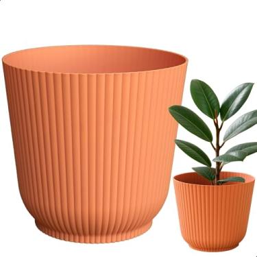 Imagem de Cachepô Talin Pêssego 2,5L 16cm x 15cm de Polipropileno Duro e Resistente, Compativel com Sistema Autoirrigável - Vaso Decorativo Elegante para Plantas - Top Garden
