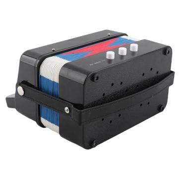 Imagem de SPYMINNPOO Instrumento Musical Acordeão Infantil, Brinquedos de Acordeão 2 Baixos 7 Teclas, Adequado para Crianças Em Festas de Aniversário, Material Plástico (Preto)