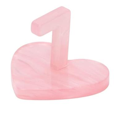 Imagem de Base de unha Ainoli rosa japonesa em formato de coração redondo base para prática de unhas expositor (Formato de coração)