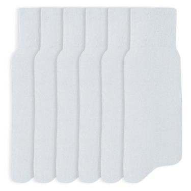 Imagem de Kit 6 Meias Mash Social Cano Longo Algodão Lisa Masculina 231.05, Bran