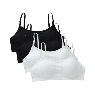 Imagem de Sutiãs De Treinamento Para Meninas Adolescentes 4 Peças Sem Costura Co