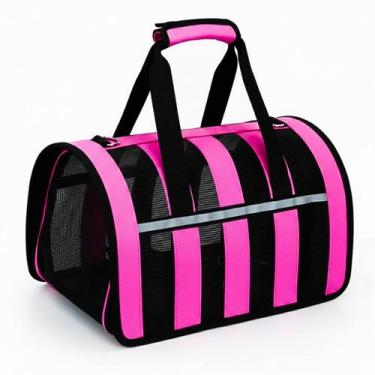 Imagem de Bolsa Transporte Pet Gato Cachorro Cao Animais Estimaçao Faixa Refleti