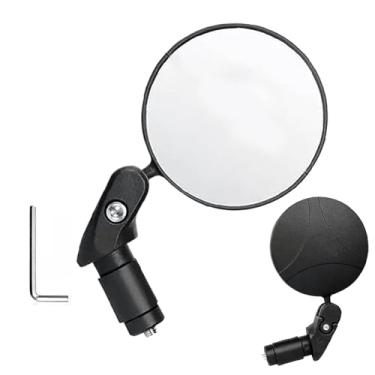 Imagem de Espelho de bicicleta, acessórios de lente de vidro dobrável | Espelhos de bicicleta ajustáveis de 360 graus para guidão | para mountain road scooter, ciclismo, andar de motocicleta elétrica