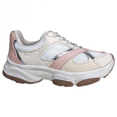 Imagem de Tênis Feminino Chunky Dakota Rosa e Off-White Solado Tratorado Plataforma D0731-Feminino
