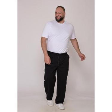 Imagem de Calça Masculina Plus Size Sarja Preto-Masculino