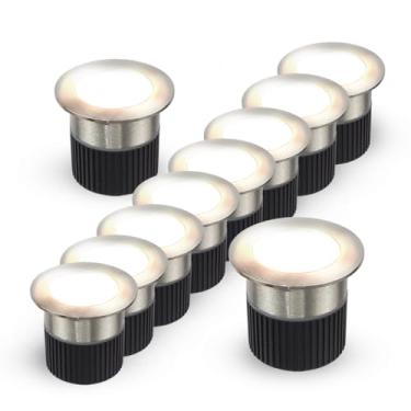Imagem de Kit 10 Balizador led Embutido Solo Essence 5w 3000k Branco Quente IP67 Aço Escovado Cod: ALUT010023-10 Alut By Avant