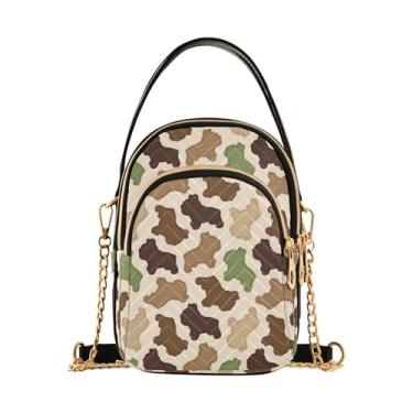 Imagem de Bolsa tiracolo feminina de folha de bordo de outono, bolsa de mão para mulheres, bolsa de ombro antirroubo para mulheres, Bolachas Bulldog, 15*21*8cm