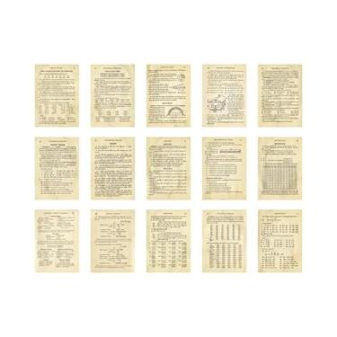 Imagem de Papel De Scrapbooking Vintage Com Mapa Antigo E Flores, 30 Peças, Mate