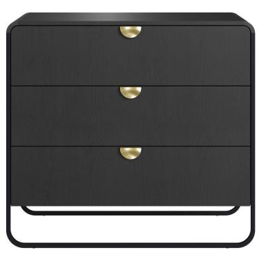 Imagem de Comoda 3 Gavetas Organica 90 Cm 28068 Artesano Nero Preto