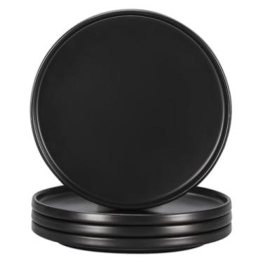 Imagem de GZG Conjunto de pratos de salada de cerâmica para conjuntos de grés de 10 cm, pratos pequenos para saladas, sobremesas, aperitivos, micro-ondas, máquina de lavar louça, conjunto de pratos para servir