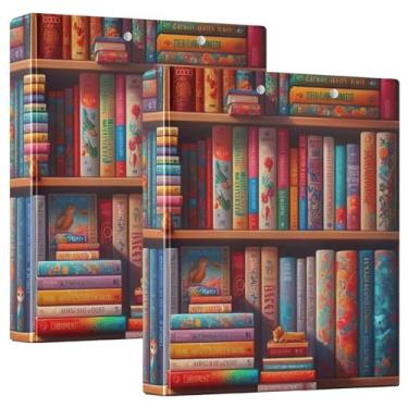 Imagem de Estante colorida com fichário para gatos, 3 argolas para pasta de arquivos de papel tamanho carta para material de escritório, 1 pacote