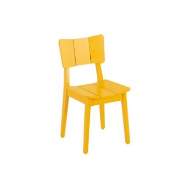 Imagem de Cadeira de Jantar de Madeira Uma Oppa - Amarelo