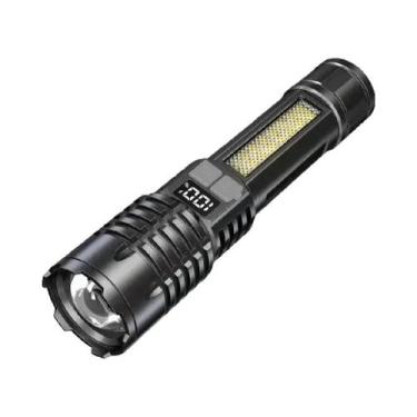 Imagem de Lanterna LED Recarregável À Prova d'Água Tipo C Com 5 Modos E Zoom Par