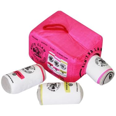 Imagem de JOJHDR Brinquedos de pelúcia Squeaky Dog Paródia engraçada de bebida, brinquedos de simulação de cachorro de cerveja de pelúcia legal, pacote combinado e fofo, tipo C (pacote com 3)