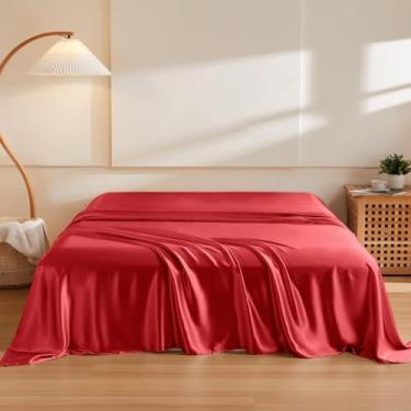 Imagem de LM Detona, Lençol Superior Avulso Casal Queen Cetim Seda Vermelho