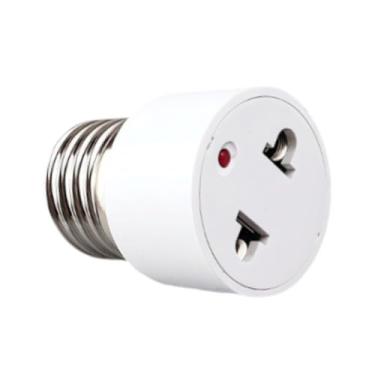 Imagem de Generic Adaptador de lâmpada para tomada E27 para conversor EUA/UE, 2 pinos, acessórios de iluminação de fácil instalação
