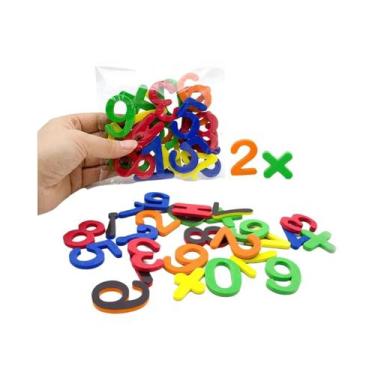 Imagem de Conjunto De Letras E Números Magnéticos Educacionais Para Pré-escola, 