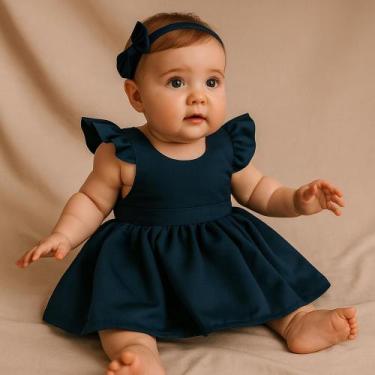 Imagem de Vestido Para Bebê Menina Jana Vestido de Festa Casamento Batizado Vári