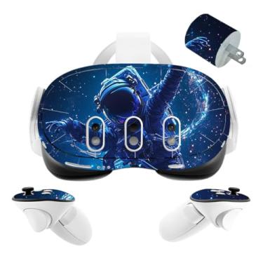 Imagem de VR Headset Galaxy Capacete Skin e Acessórios Kit de Adesivos Compatível com Quest 3 Skin Vinil Capa Protetora Decalque Compatível com Oculus Quest 3 (Spaceman Dance)