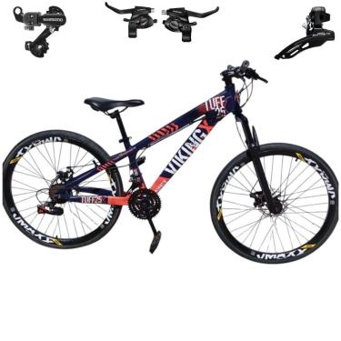 Imagem de Bicicleta 26 VikingX Tuff25 24v  Trocadores SHIMANO Aluminio Freeride Disco Mecânico Pneu Slick 1.50-Unissex
