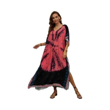 Imagem de Vestido Maxi Kaftan De Praia plus Size Para Mulheres, Cobertura De Mai