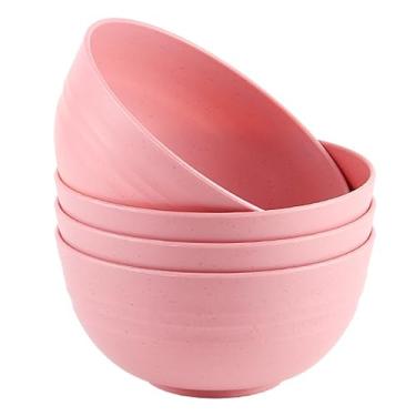 Imagem de YUNSHENGFANGDM Tigelas de cereais inquebráveis de 737 g, tigelas leves de palha de trigo, tigela leve inquebrável e reutilizável para sopa de macarrão de arroz, lanche, salada, frutas, livre de BPA