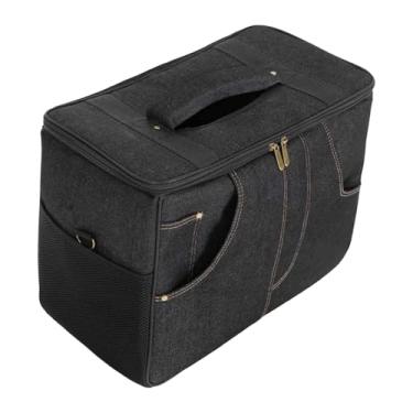 Imagem de Dynwave Estojo para amplificador de guitarra, organizador de alto-falantes portátil com vários bolsos, bolsa de transporte para shows e viagens, Preto 40x30x18cm