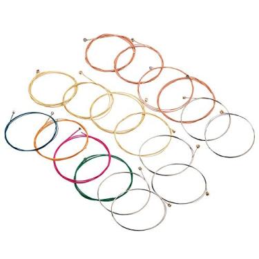 Imagem de 3 Conjuntos de Cordas para Violão Acústico Folk com Núcleo Arame Aço Inoxidável e Enrolamento Liga Cobre 6pcs conjunto Fornecendo Som Claro Brilhante Ideal Amantes